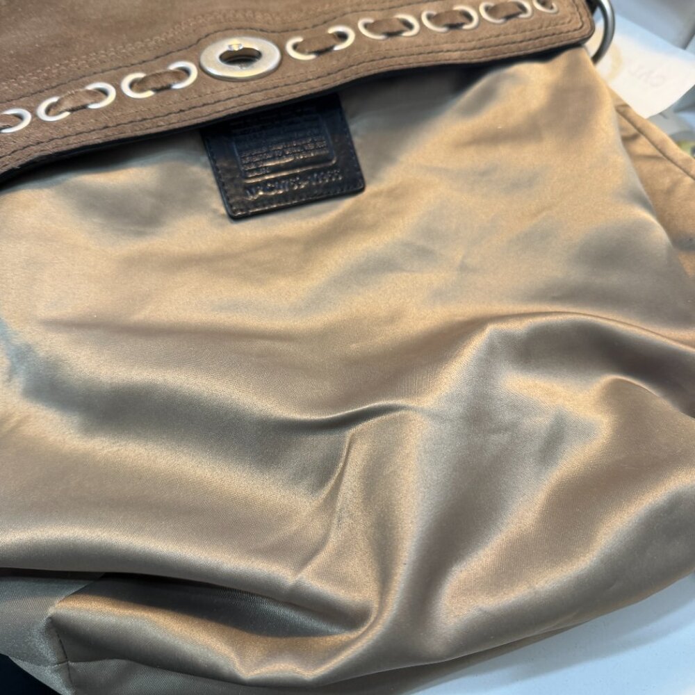 Coach Brown Suede Hobo Bag - Picture 4 of 5